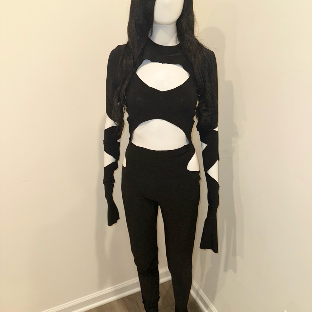 Norma Kamali Black Cutout Jumpsuit
